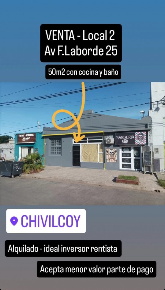 VENTA LOCAL COMERCIAL SOBRE AV F.LABORDE - EXCELENTE UBICACION !! IDEAL INVERSOR RENTISTA